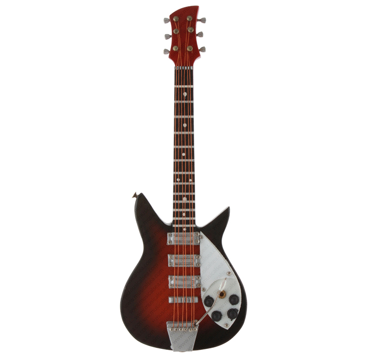 Miniature Black& Red Electric Guitar